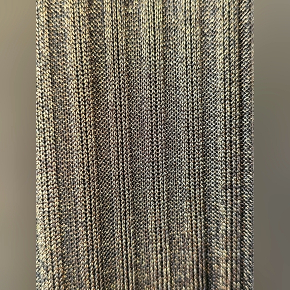 She + Sky Bronze Metallic Gold Brown Ribbed Swing Strappy Back Dress Size Large - Picture 7 of 11